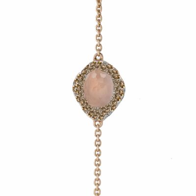 Bracelet Aïda Pierre de lune rose