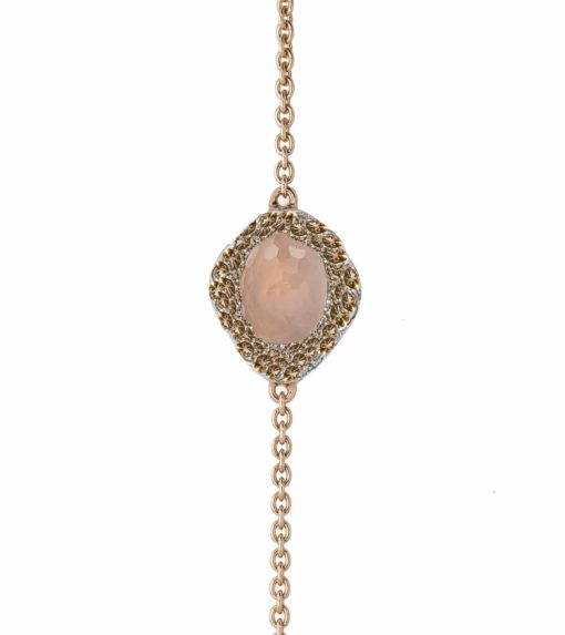 Bracelet Aïda Pierre de lune rose