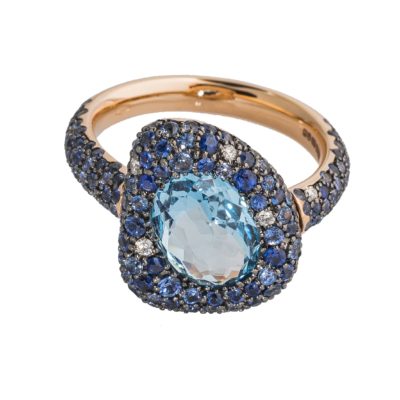 Bague Aïda Topaze bleue
