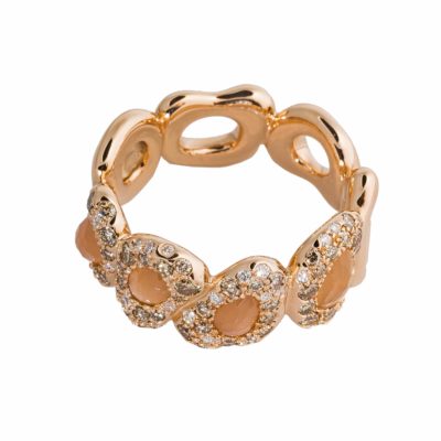 Bague Anouche Pierre de lune rose