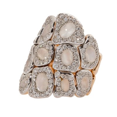 Bague Maryam Pierre de lune blanche
