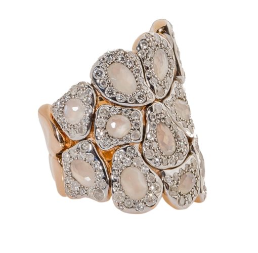 Bague Maryam Pierre de lune blanche – Image 2
