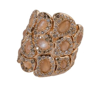 Bague Maryam Pierre de lune rose