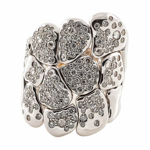 Bague Maryam Or blanc et diamants – Image 3