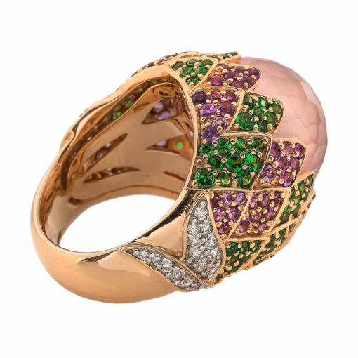 bague anahide quartz-rose
