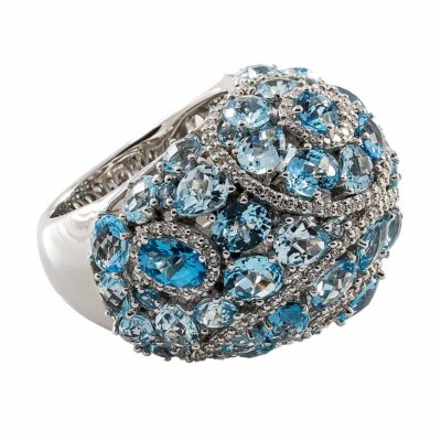 Bague Manouk topazes bleues