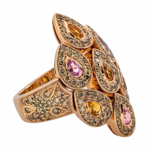Bague Sevane Citrines / Saphirs roses – Image 2