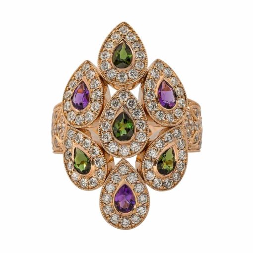Bague Sevane Tourmalines / Améthystes