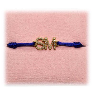 Bracelet initiales diamants grande taille