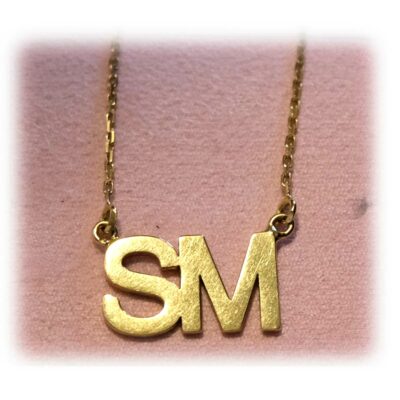 Collier initiales grande taille